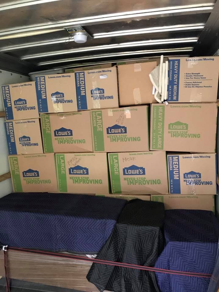 Long-haul moving job in progress